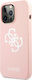 Guess 4G Logo Umschlag Rückseite Silikon Rosa (iPhone 13 Pro Max) GUHCP13XLS4GWPI