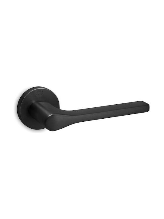 Convex Door Knob 1515 Rosette Mat Buton de ușă pentru baie cu încuietoare (pereche)