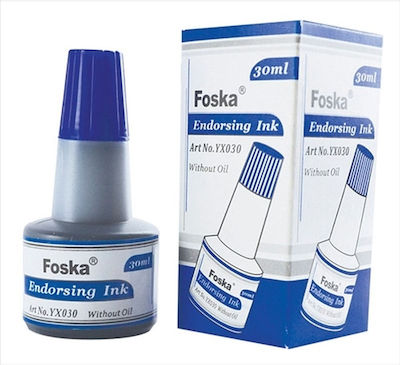 Foska 118YX030 Flüssige Tinte für Stempelkissen Stempel Blau