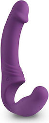 Easytoys Strapless Strap-On Vibrator Fără bretele Strap On cu Dildo cu vibrație în culoarea Purple