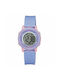 Q&Q Digital Watch with Purple Rubber Strap