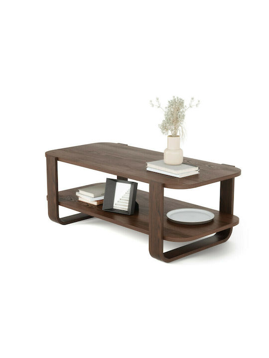 Bellwood Rectangular Solid Wood Coffee Table Walnut L109.2xW52.7xH39.3cm