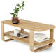 Rectangular Coffee Table Bellwood made of Solid Wood Natural L109.2xW52.7xH39.3cm