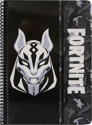 Gim Spiral Notebook Ruled B5 70 Sheets 2 Subjects Fortnite 1pcs (Μiscellaneous Designs/Colors)