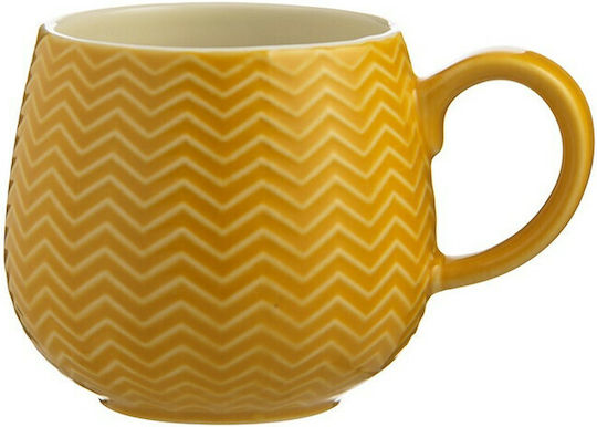 Mason Cash Embossed Chevron Чаша Керамично Жълта 350мл
