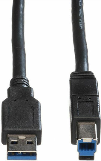 Roline USB 3.0 Cable USB-A male - USB-B male Μαύρο 0.8m (11.02.8869-10)