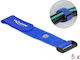 DeLock Δεματικά Καλωδίων Πλαστικά 190mmx25mm σε Μπλε χρώμα (5τμχ) (19546)