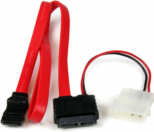 StarTech 7-Pin SATA III - 13-Pin SATA III Cable 50cm Κόκκινο (SLSATAF20)