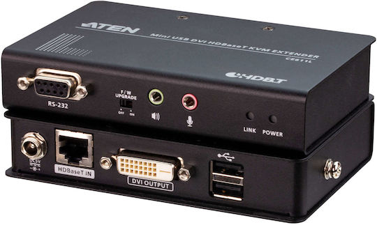 Aten CE611 KVM & Data Switch με Audio / DVI / HDBaseT / USB-B / USB 2.0