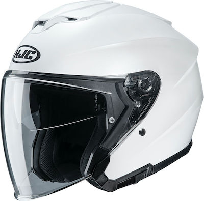 HJC I30 Jet Helmet with Sun Visor Semi Pearl White HJC0008459