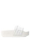 Puffa Logo Women's Platform Slides White