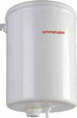 omniplast 2660 Επίτοιχο Πλαστικό Καζανάκι Στρογγυλό Υψηλής Πίεσης Λευκό