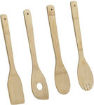 Click Bamboo Cooking Utensil Set Beige 4pcs