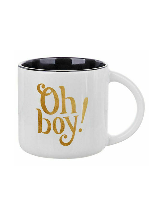 Oh baby gold, Ceramic Mug 400ml White/Black