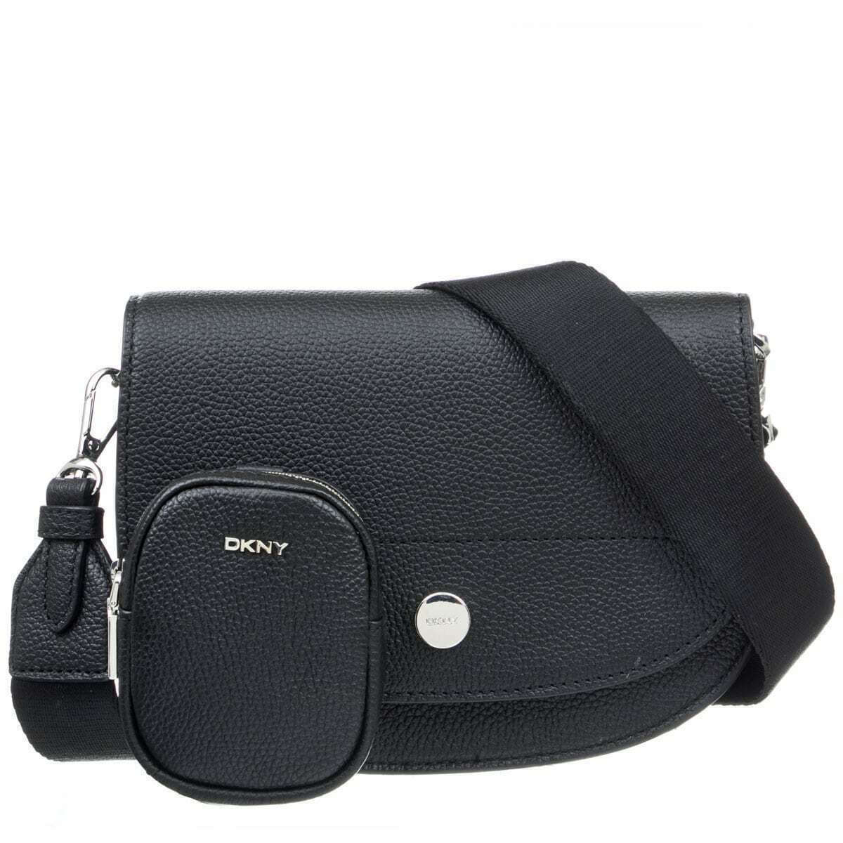 DKNY Winston R14EAQ62 Δερμάτινη Γυναικεία Flap Bag 'Ωμου Μαύρη Skroutz.gr