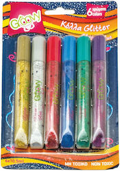 Groovy Glitzer Mehrfarbige Kleber 10,5ml 6 Stück