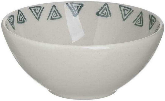 Inart Cereal Serving Bowl Round Ceramic White with Diameter 16cm 6pcs