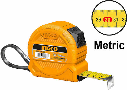 Ingco Tape Measure with Auto-Rewind 25mm x 5m