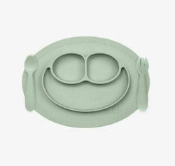 Ezpz Feeding Set Tiny 2 made of Silicone Green 3pcs for 12+ months