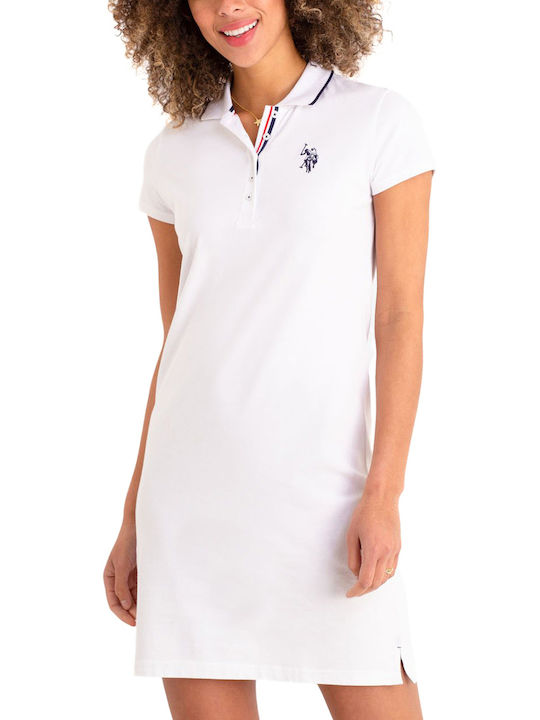 U.S. Polo Assn. Mini All Day Φόρεμα Κοντομάνικο Λευκό