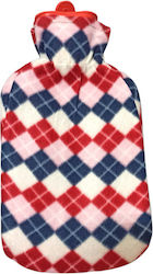 Hot Water Bottle Blue/Red with Cover General Use 2000ml