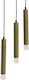Click Pendant Light Gold with Socket E27 25x25x85cm