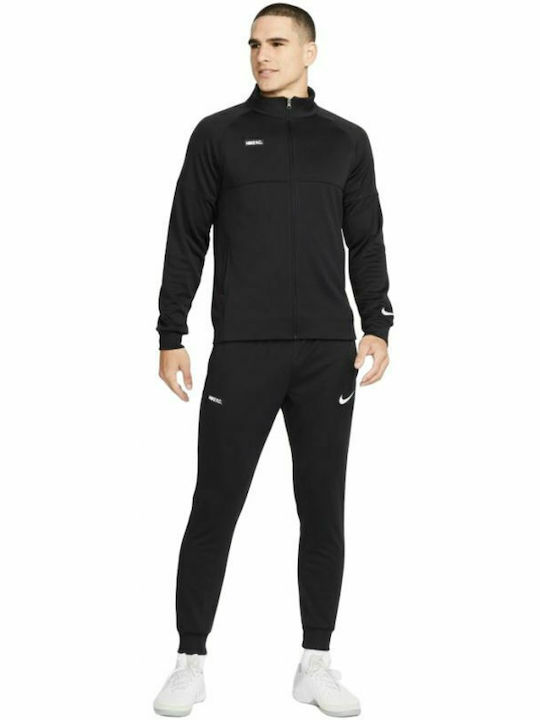Tracksuit Df Fc Football Ποδοσφαιρικό Σετ Φόρμας Dri-Fit Γυαλιστερό με Λάστιχο Μαύρο