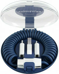 Vonmählen Allroundo C Spiral USB to Lightning 0.75m Cable Blue (R015P0002)