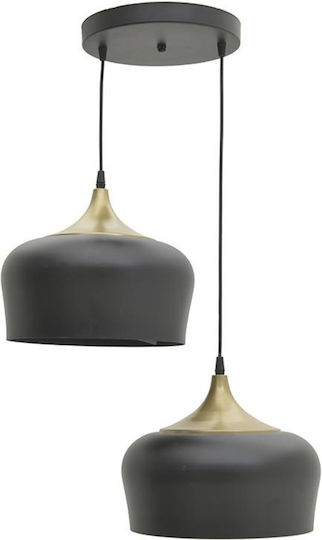 Click Hängelampe Schwarz Glocke mit Fassung E27 60x30x70cm.