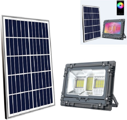 MJ-AW500C Waterproof Solar LED Floodlight 500W RGB IP67