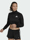 Adidas Melbourne Tennis Shrug Damen Sportlich Bluse Langärmelig mit Reißverschluss Schwarz