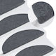 vidaXL Stair Mats Grey 56cm 136391 15pcs