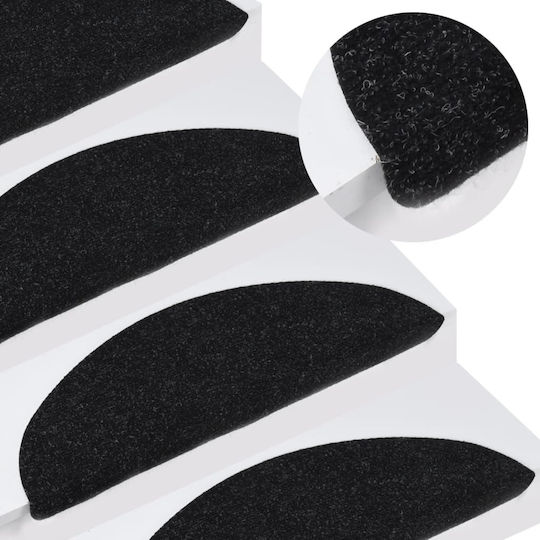 vidaXL Stair Mats Black 56cm 136390 15pcs