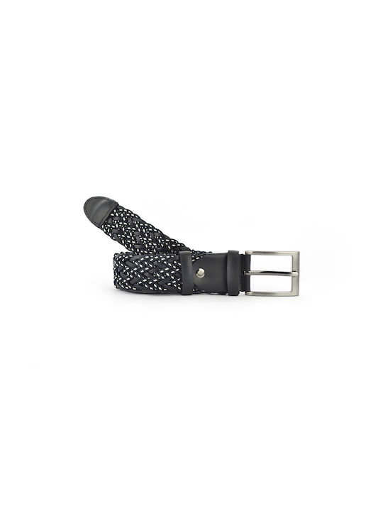 Knitted belt Nino Venturi B140/B659 Black|White Nino Venturi White - black