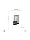 Sun Light Felinar de exterior montat pe perete E27 IP54 10.5x28.2εκ.