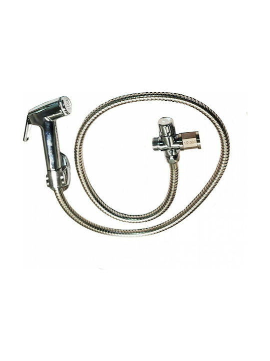 19743 Wall Mounted Bidet Set Silver