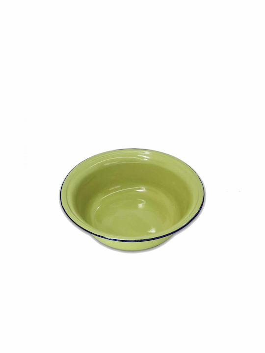 Deep dish enamel green 24 Cm