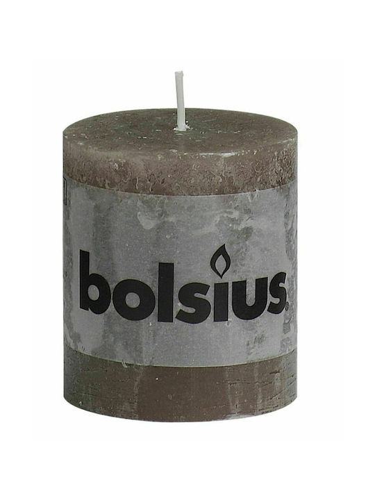 Rustic Candle 80/68mm Bolsius -Taupe