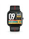Techmade Sport 37mm Smartwatch με Παλμογράφο (Black/Red)