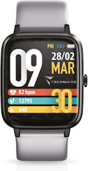 Techmade Sport 37mm Smartwatch με Παλμογράφο (Γκρι)