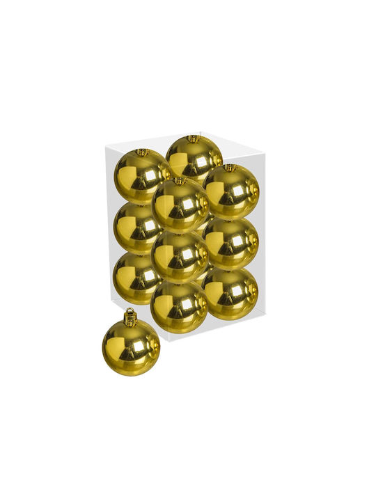 Hanging Ball Ornament Ornament Plastic Gold 15cm