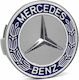 Capace Centru Roată Mercedes Benz cu Diametru Interior 75mm Albastru/Chrom 1buc