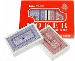 597 Set Plasticized Card Deck Red/Blue 2pcs