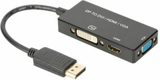 Digitus Converter DisplayPort male to DVI-D / HDMI / VGA female 1pcs AK-340418-002-S