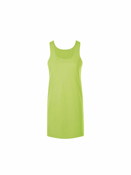 Sol's Γυναικείο Κοντό Φόρεμα Παραλίας Neon Green