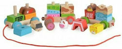 Moni Slide Toy Τρένο made of Wood for 12++ Months