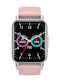 NK15 Aluminium 51mm Smartwatch με Παλμογράφο (Ροζ)