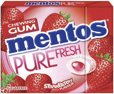 Mentos 20 Chewing gum Pure Fresh with Φράουλα Flavour Sugar Free 30gr