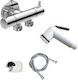 Remer Double Round Wandmontage Satz Bidet Silber