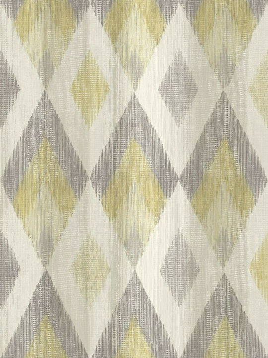 Wallpaper Vinyl Yellow / Grey L1005xW53cm